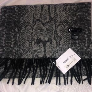 Bloomingdales exclusive Cashmere collection snake print scarf.